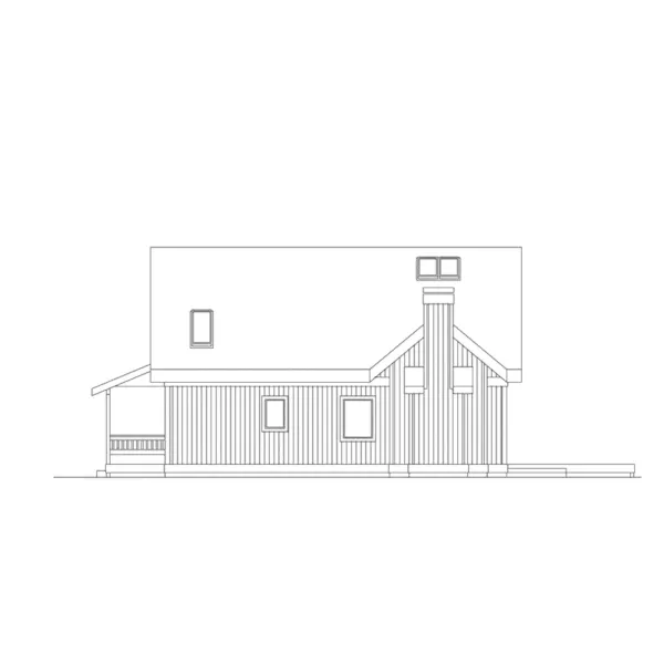 Cabin & Cottage House Plan Right Elevation - Riverside Vacation Home 014D-0016 - Shop House Plans and More