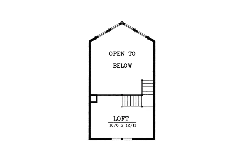 Modern House Plan Second Floor - Tinsley A-Frame Vacation Home 015D-0010 - Shop House Plans and More