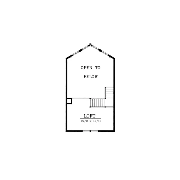 Modern House Plan Second Floor - Tinsley A-Frame Vacation Home 015D-0010 - Shop House Plans and More