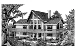 Vacation House Plan Front Image of House - Tinsley A-Frame Vacation Home 015D-0010 - Shop House Plans and More