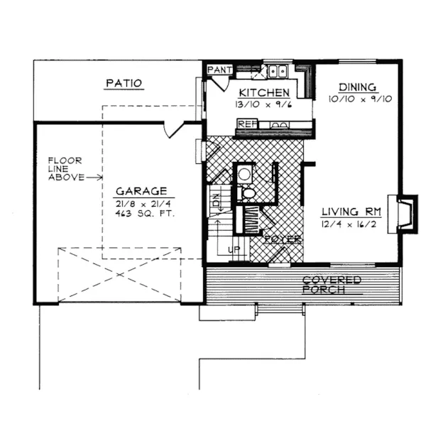 Farmhouse Plan First Floor - Blakely Country Home 015D-0012 - Search House Plans and More