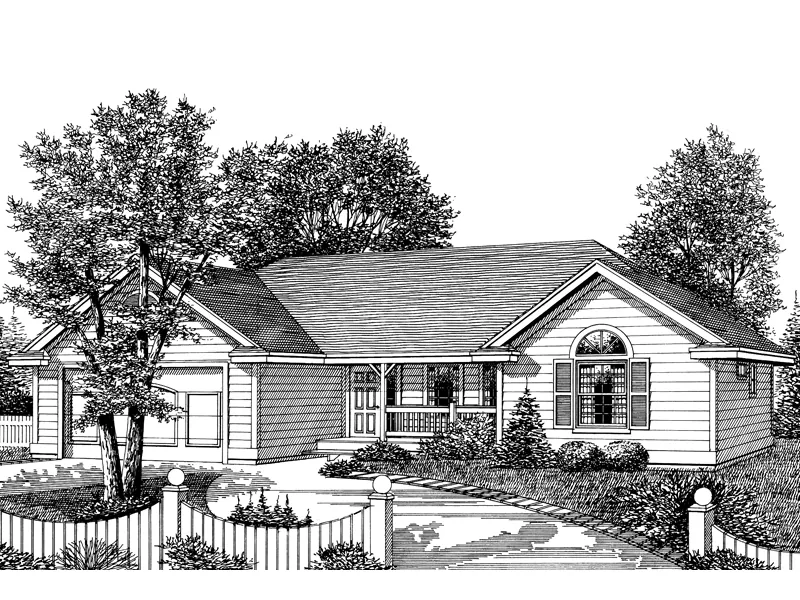 Ranch House Plan Front Image of House - Spaulding Place Ranch Home 015D-0014 - Shop House Plans and More
