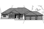 Ranch House Plan Front Image of House - Mendenhall Park Ranch Home 015D-0016 - Shop House Plans and More