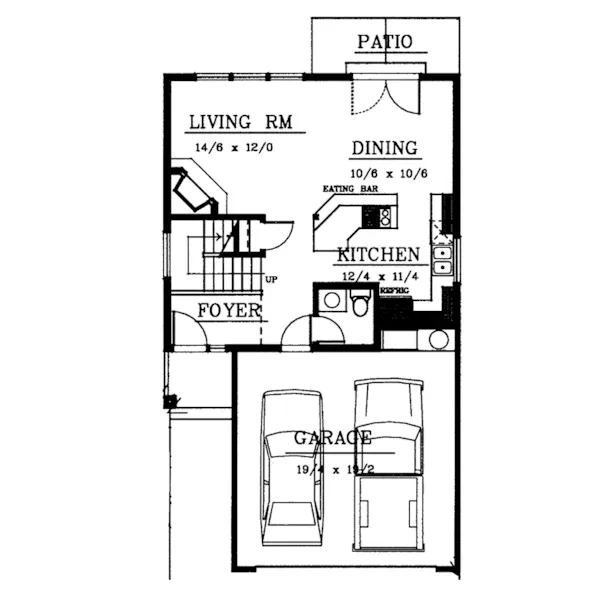 Traditional House Plan First Floor - Tourneau Narrow Lot Home 015D-0017 - Shop House Plans and More