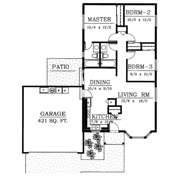 Country House Plan First Floor - Nola Country Ranch Home 015D-0019 - Shop House Plans and More