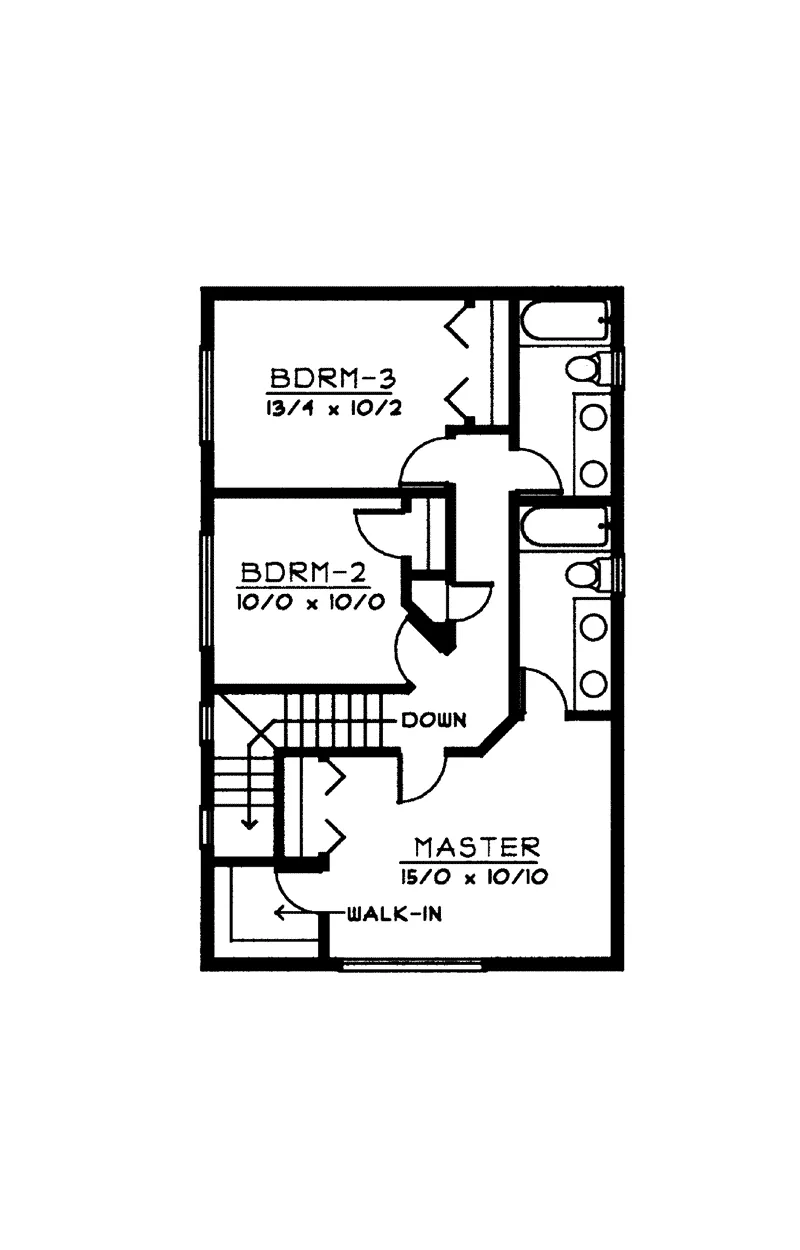 Shingle House Plan Second Floor - Sibley Country Farmhouse 015D-0021 - Shop House Plans and More