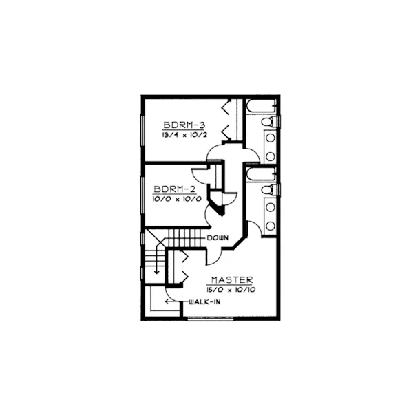 Shingle House Plan Second Floor - Sibley Country Farmhouse 015D-0021 - Shop House Plans and More