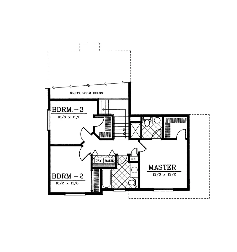 Country House Plan Second Floor - Kingston Prairie Style Home 015D-0022 - Search House Plans and More