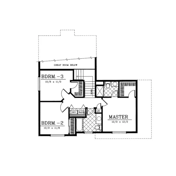 Craftsman House Plan Second Floor - Kingston Prairie Style Home 015D-0022 - Search House Plans and More