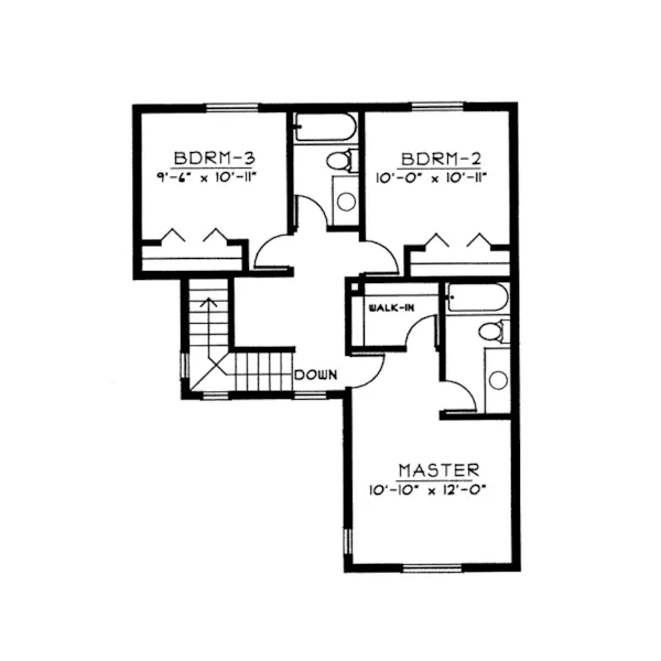 Country House Plan Second Floor - Tylertown Narrow Lot Home 015D-0025 - Shop House Plans and More