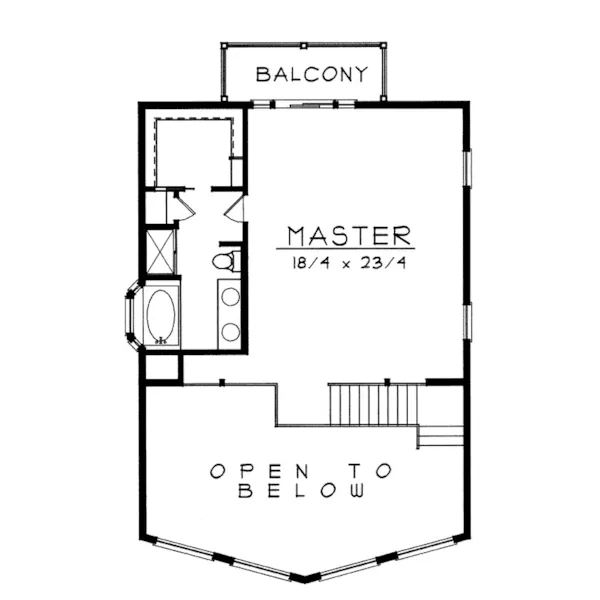 Rustic House Plan Second Floor - Lampton A-Frame Style Home 015D-0026 - Shop House Plans and More