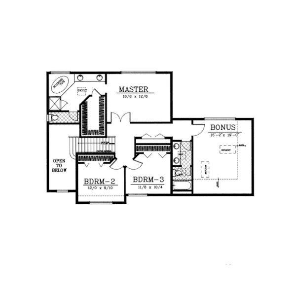 Contemporary House Plan Second Floor - Bexley Traditional Home 015D-0032 - Search House Plans and More