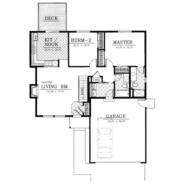 Traditional House Plan First Floor - Derby Ranch Home 015D-0033 - Search House Plans and More