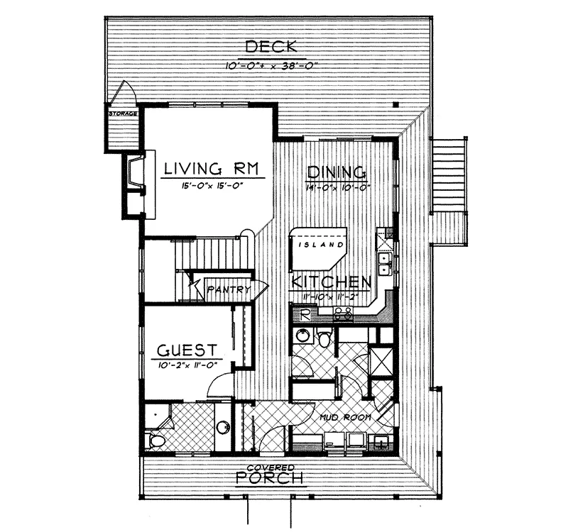 Shingle House Plan First Floor - Concord Mill Craftsman Home 015D-0037 - Search House Plans and More