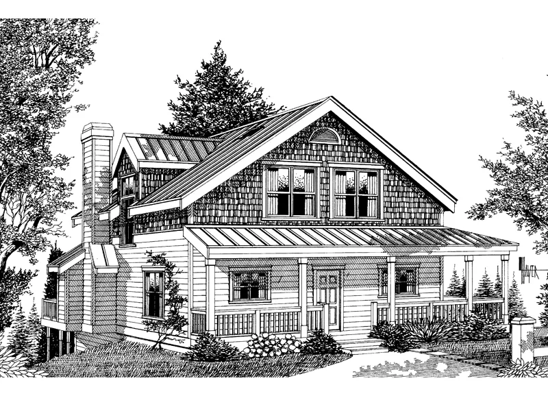 Arts & Crafts House Plan Front Image of House - Concord Mill Craftsman Home 015D-0037 - Search House Plans and More