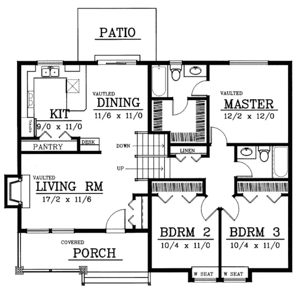 Cabin & Cottage House Plan First Floor - Bella Vista Manor European Home 015D-0046 - Search House Plans and More