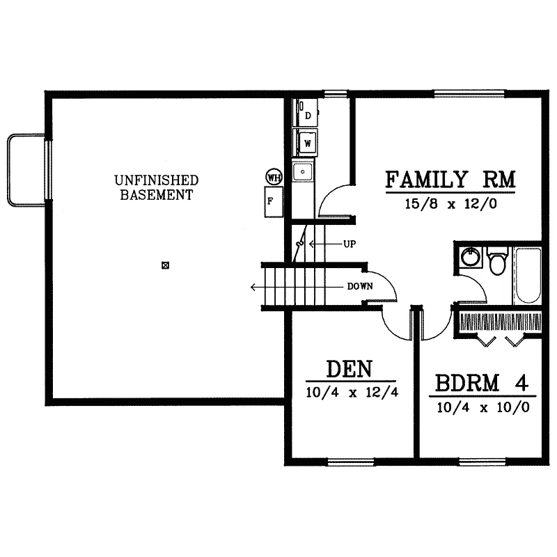 Cabin & Cottage House Plan Lower Level Floor - Bella Vista Manor European Home 015D-0046 - Search House Plans and More