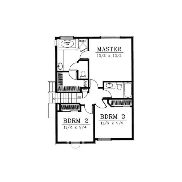 Southern House Plan Second Floor - Chouteau Park Southern Home 015D-0051 - Search House Plans and More