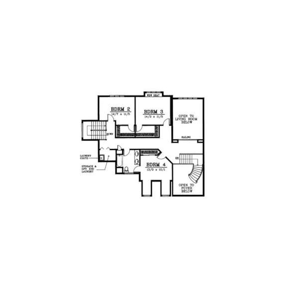 Country House Plan Second Floor - Litzsinger Bend Country Home 015D-0056 - Shop House Plans and More