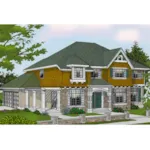 Craftsman Style Two-Story With Shingle Siding And Stone