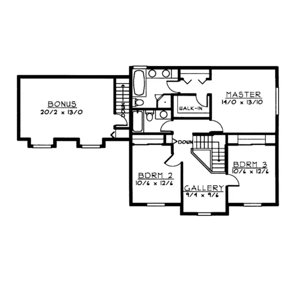 Traditional House Plan Second Floor - Hopkins Colonial Style Home 015D-0065 - Search House Plans and More