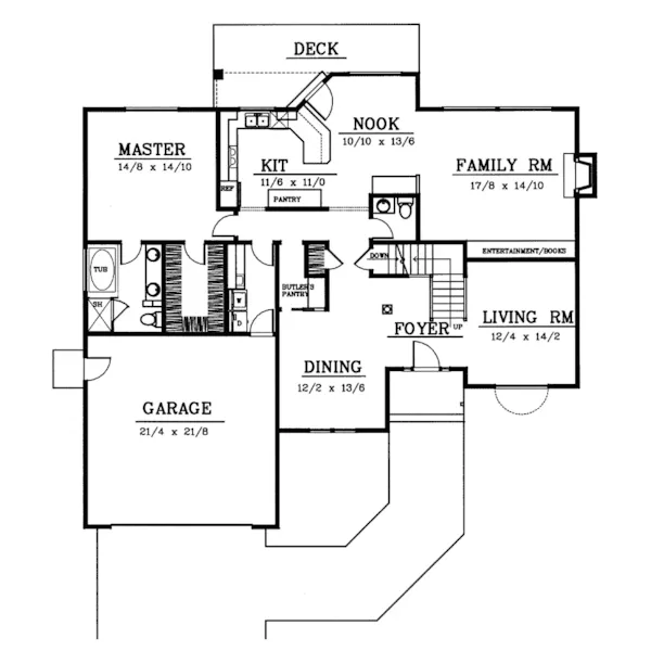 Traditional House Plan First Floor - Huntleigh Place Traditional Home 015D-0066 - Search House Plans and More