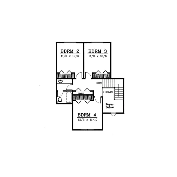 Traditional House Plan Second Floor - Huntleigh Place Traditional Home 015D-0066 - Search House Plans and More