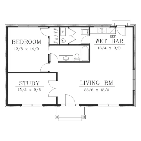 Traditional House Plan First Floor - New Hampton Ranch Home 015D-0070 - Shop House Plans and More