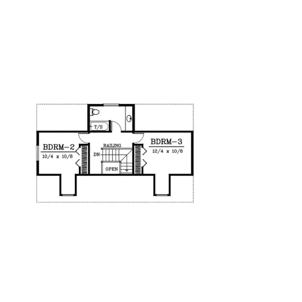 Traditional House Plan Second Floor - Glen Cliff Cape Cod Home 015D-0074 - Search House Plans and More