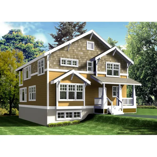 Shingle Siding Enhances This Craftsman Style Home