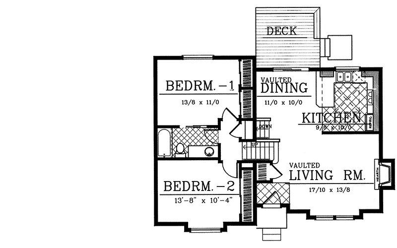 Traditional House Plan First Floor - Worthington Run Traditional Home 015D-0076 - Shop House Plans and More