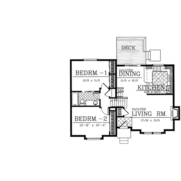 Traditional House Plan First Floor - Worthington Run Traditional Home 015D-0076 - Shop House Plans and More