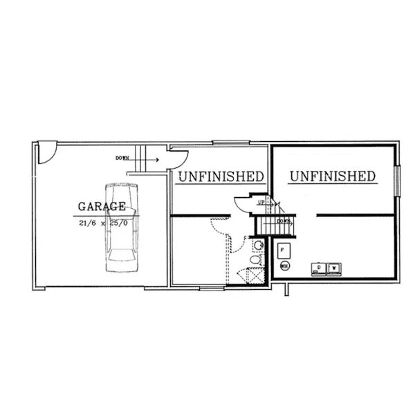 Traditional House Plan Lower Level Floor - Worthington Run Traditional Home 015D-0076 - Shop House Plans and More