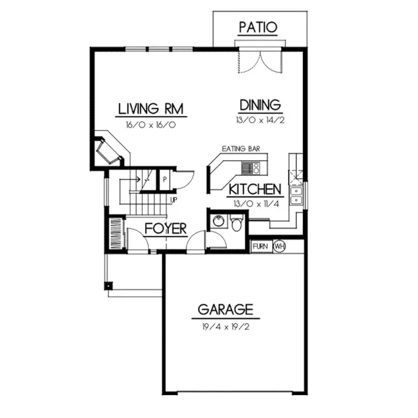 Arts & Crafts House Plan First Floor - Long Branch Arts And Crafts Home 015D-0080 - Shop House Plans and More