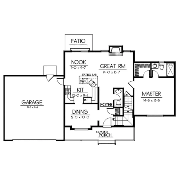 Traditional House Plan First Floor - Cosby Traditional Home 015D-0086 - Search House Plans and More