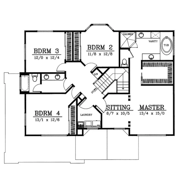 Rustic House Plan Second Floor - Blackburn Creek Rustic Home 015D-0100 - Search House Plans and More