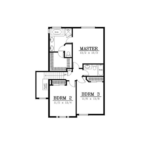 Traditional House Plan Second Floor - Moberly Neoclassical Home 015D-0103 - Shop House Plans and More