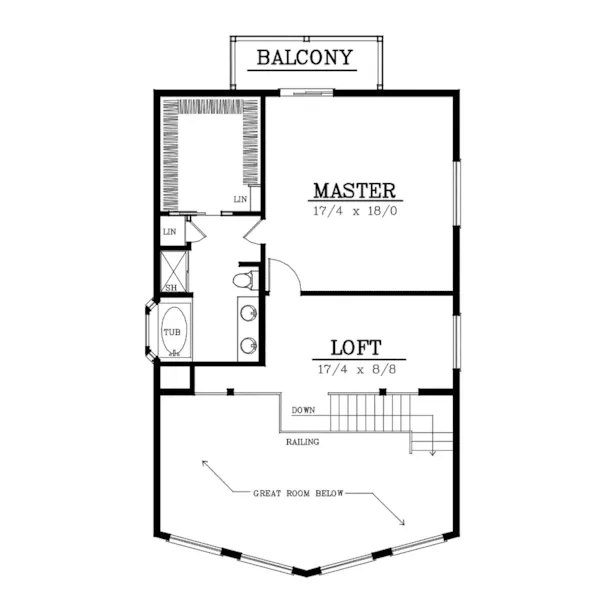 Lake House Plan Second Floor - Indian Grove Rustic A-Frame Home 015D-0107 - Search House Plans and More