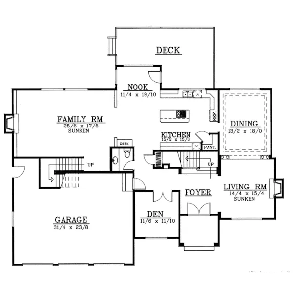 European House Plan First Floor - Deer Bay Luxury Home 015D-0112 - Search House Plans and More