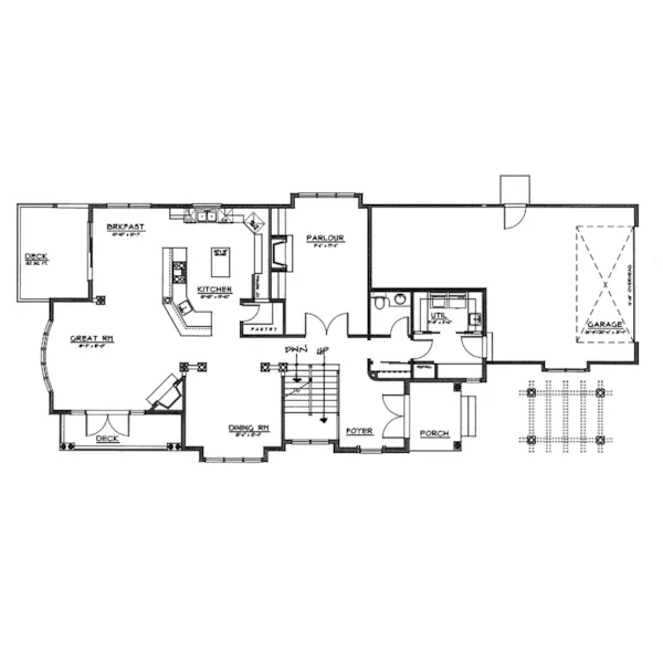 Shingle House Plan First Floor - Adrian European Luxury Home 015D-0113 - Search House Plans and More