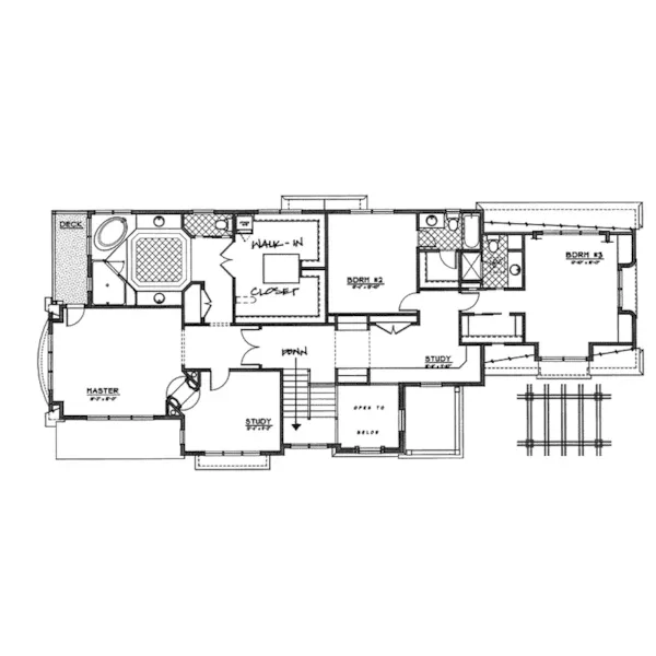 Shingle House Plan Second Floor - Adrian European Luxury Home 015D-0113 - Search House Plans and More