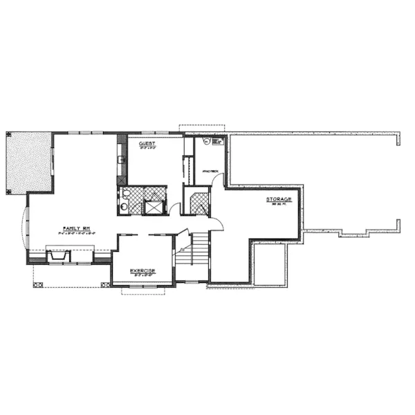 Shingle House Plan Lower Level Floor - Adrian European Luxury Home 015D-0113 - Search House Plans and More