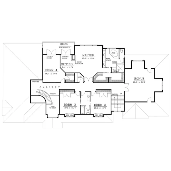 Arts & Crafts House Plan Second Floor - Henley Place Craftsman Home 015D-0116 - Search House Plans and More