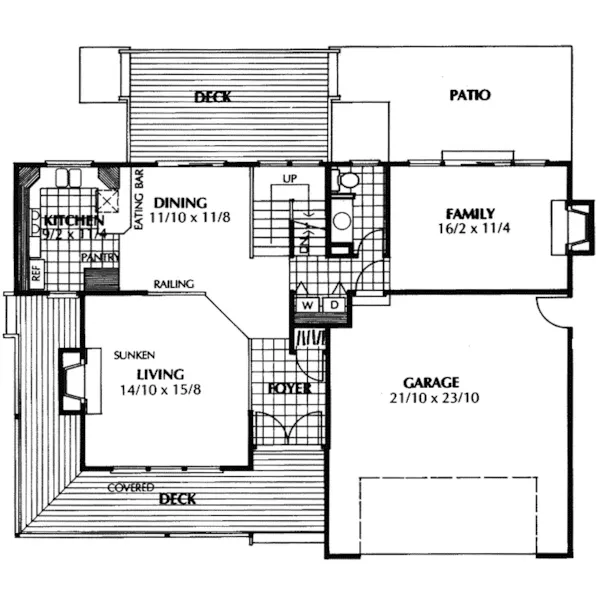 Traditional House Plan First Floor - Bowen Farm Contemporary Home 015D-0145 - Search House Plans and More