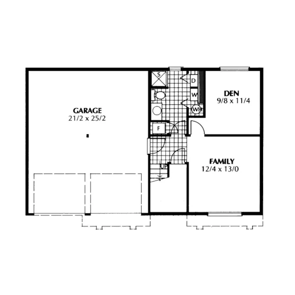 Country House Plan Lower Level Floor - Eastport Split-Level Home 015D-0152 - Search House Plans and More