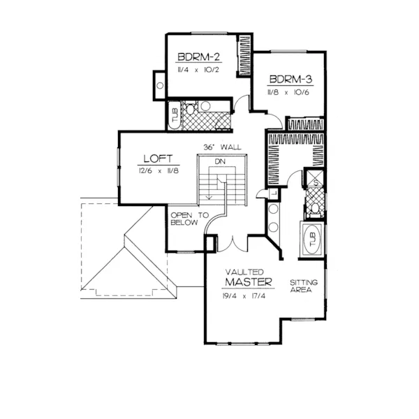 Southern House Plan Second Floor - Marvin Hill Traditional Home 015D-0158 - Shop House Plans and More