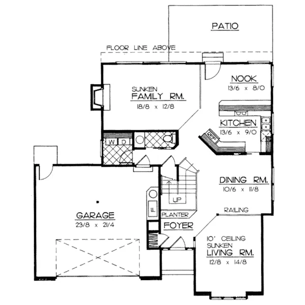 Traditional House Plan First Floor - Brumley Traditional Home 015D-0159 - Search House Plans and More