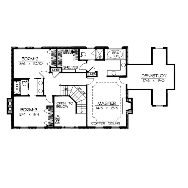 Country House Plan Second Floor - Tipton Southern Plantation Home 015D-0160 - Shop House Plans and More