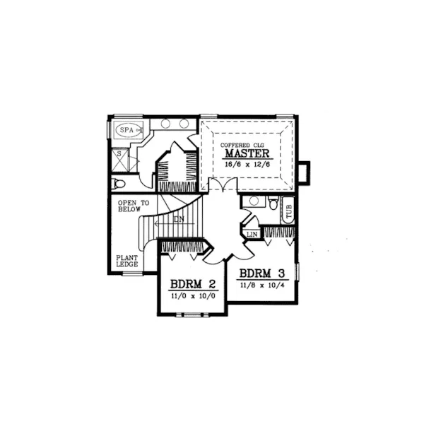 European House Plan Second Floor - Acornridge European Home 015D-0169 - Search House Plans and More