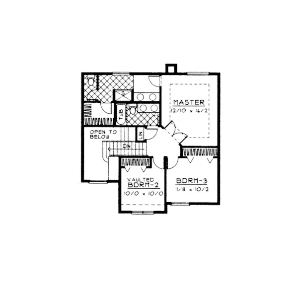 Traditional House Plan Second Floor - Cascade Country Craftsman Home 015D-0170 - Search House Plans and More